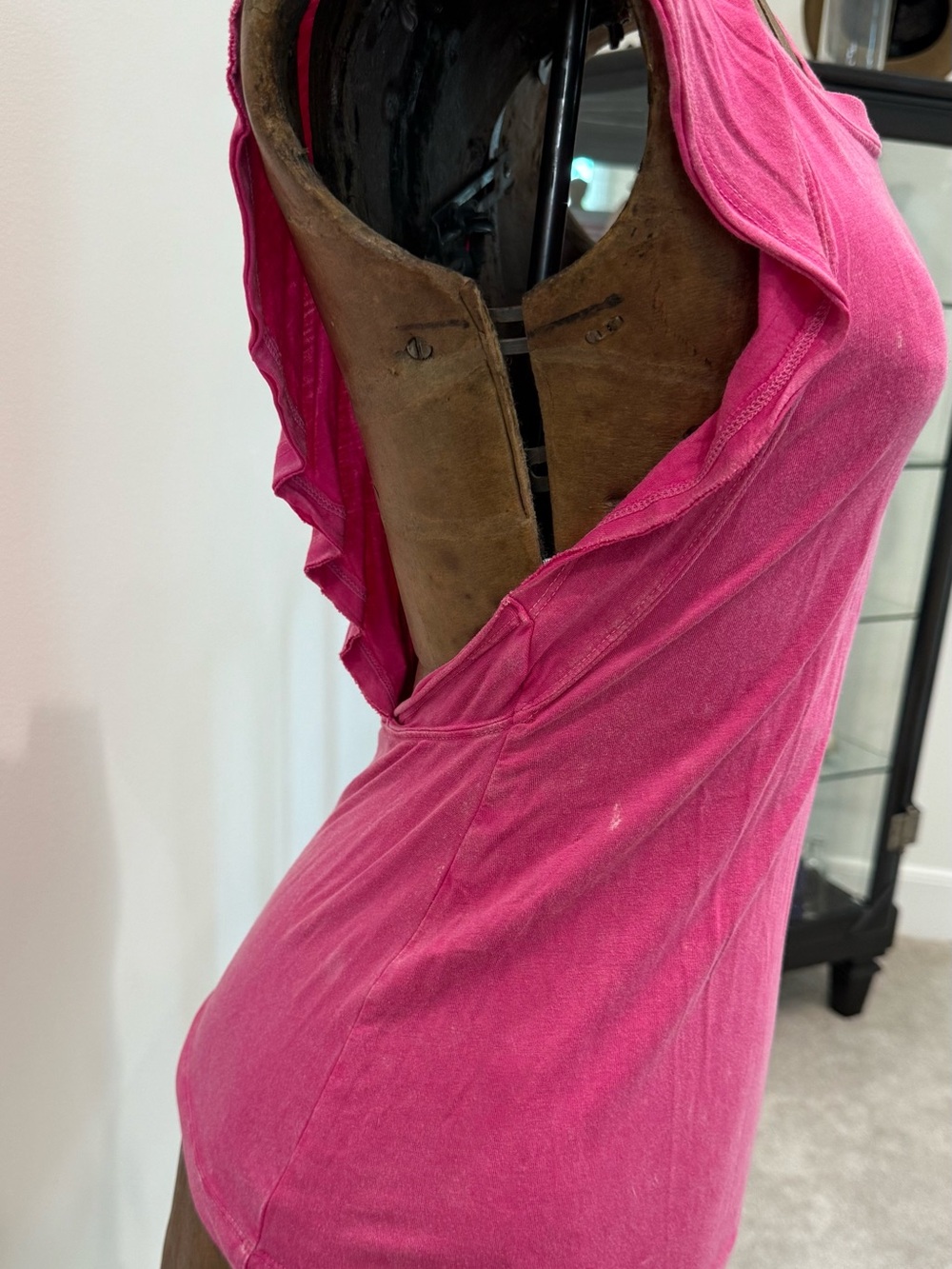 Free People Bright Pink Ruffle-Back Dress - Picture 7 of 14